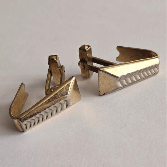 Vintage cuff links Anson cufflinks gold tone - Picture 1 of 8